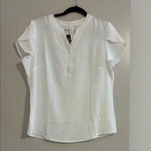 Elegant White Button-Up Blouse